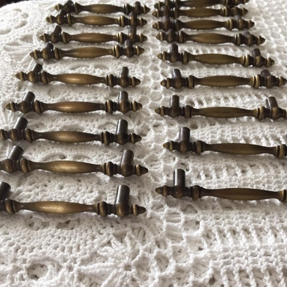 Eighteen Drawer Handles Gold Tone With Black Accents - Picture 1 of 4